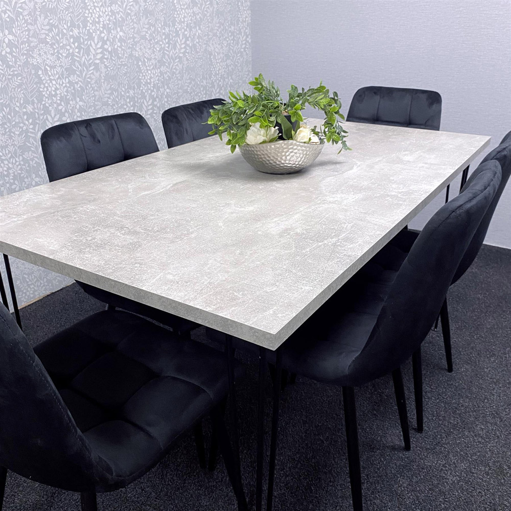 Kosy Koala 6 Seater Grey and Black Dining Table set Image 7