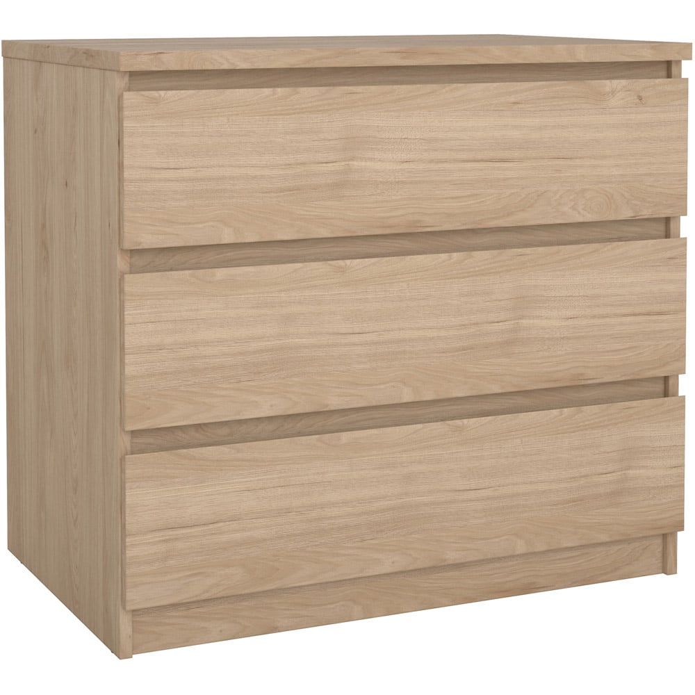 Florence 3 Drawer Jackson Hickory Oak Chest of Drawers Image 2