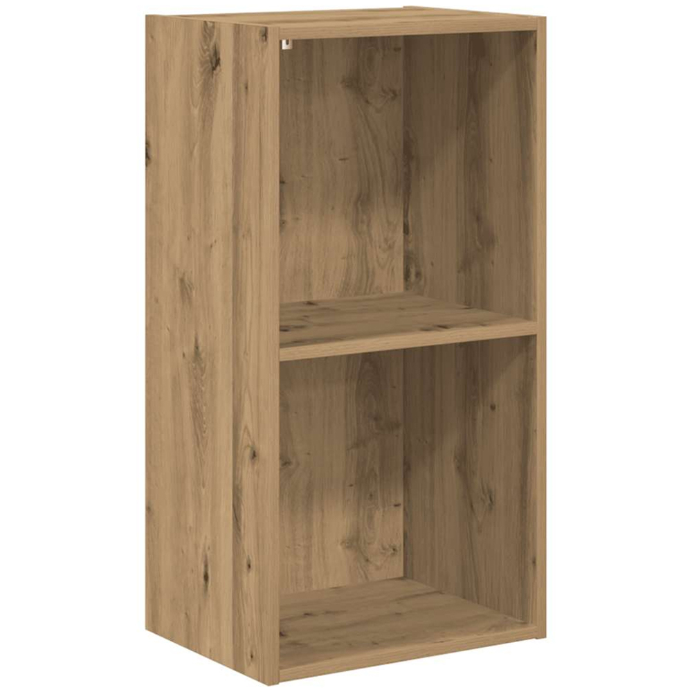 vidaXL 2 Shelf Artisian Oak Bookcase Image 2