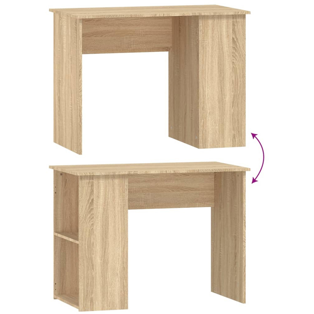 vidaXL 2 Shelf Computer Desk Sonoma Oak Image 5