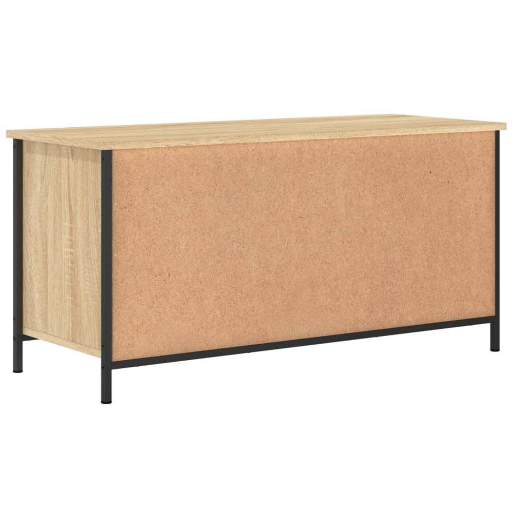 vidaXL 2 Door 2 Shelf Sonoma Oak Wooden TV Cabinet Image 7