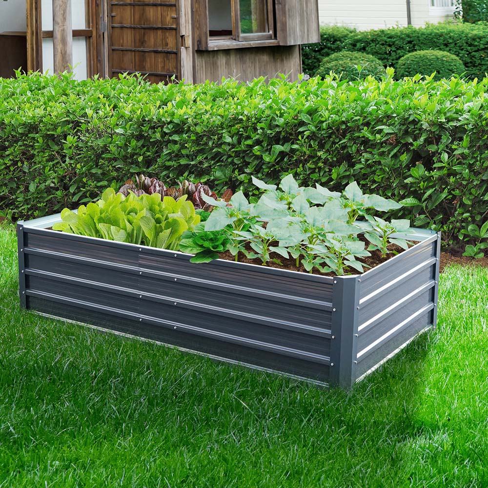 Garden Gear Anthracite Grey Metal Raised Garden Bed Image 2