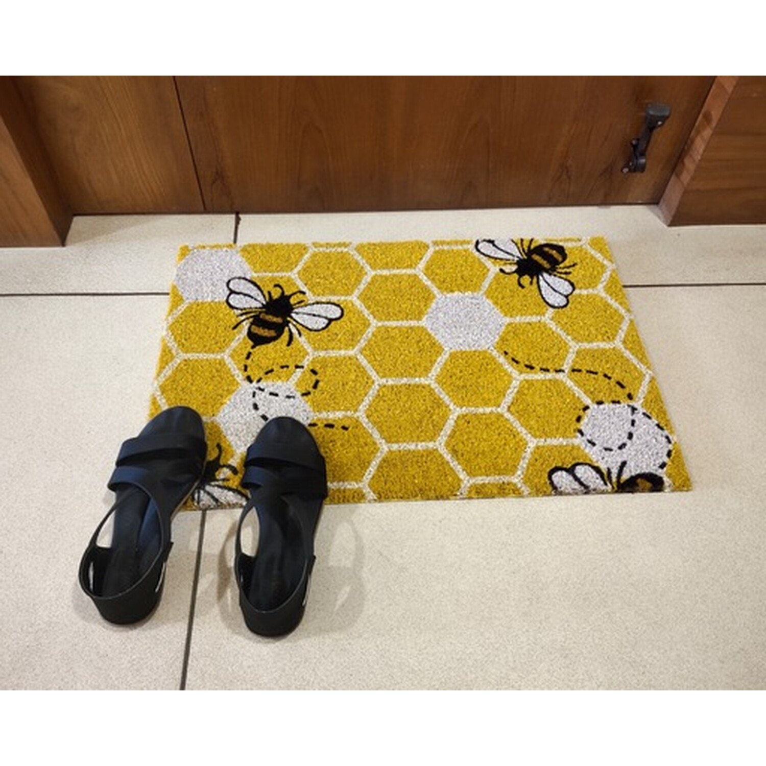 Yellow Tufted Coir Door Mat 40 x 60cm Image 5