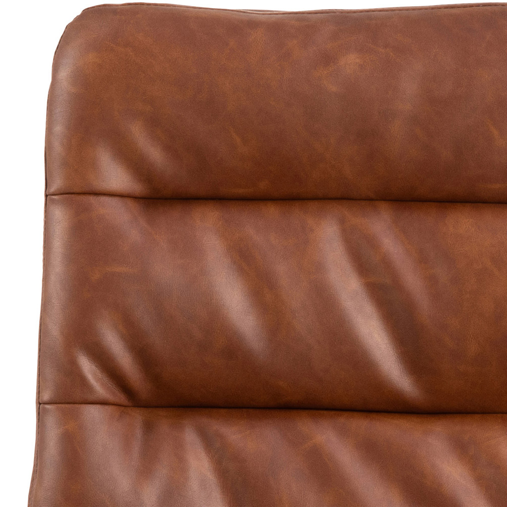 Florence Dean Brandy PU Swivel Dining Chair Set of 2 Image 5