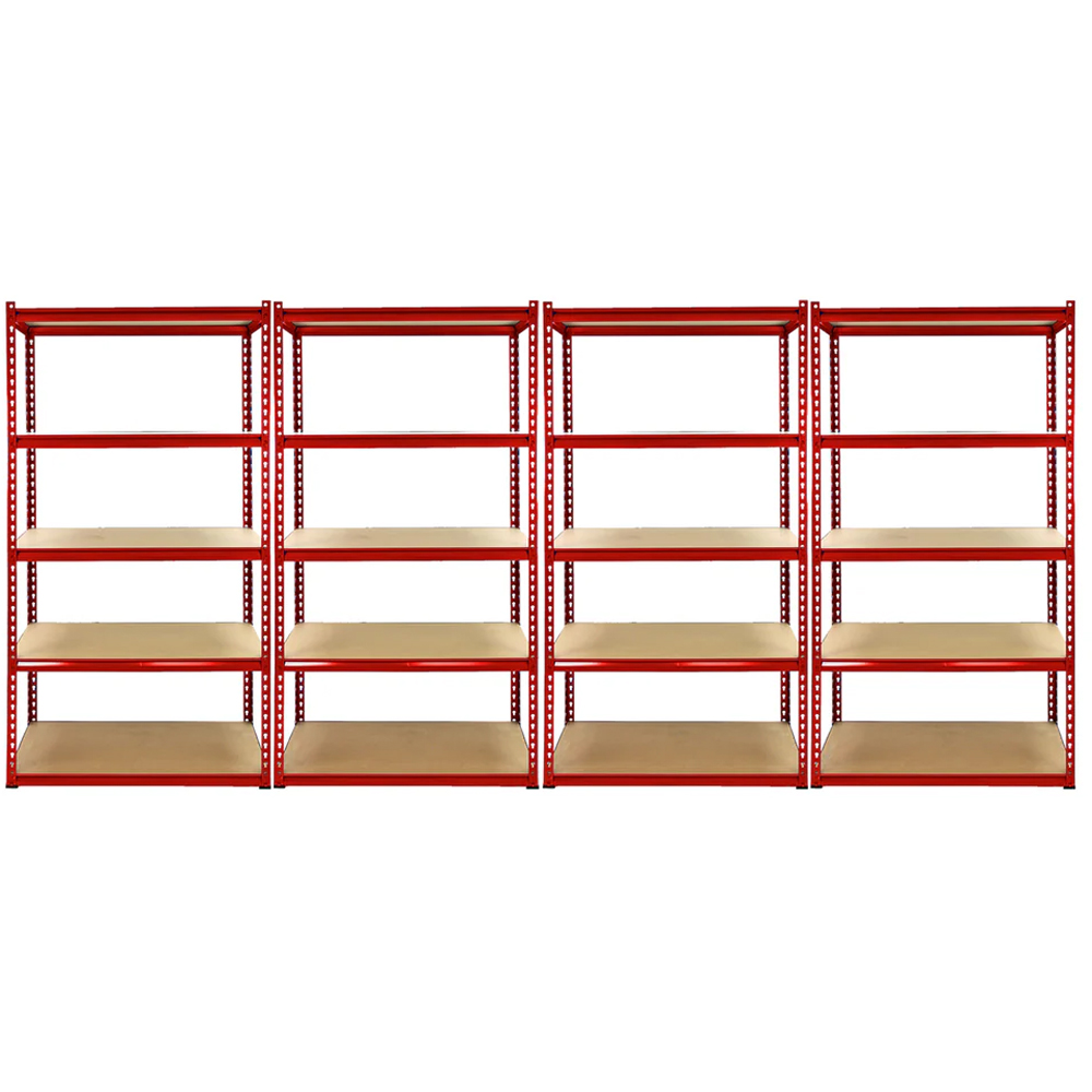 Monster Shop Z Rax 5 Shelf Corner Shelving Unit with 4 Garage Racking Bays Image 2