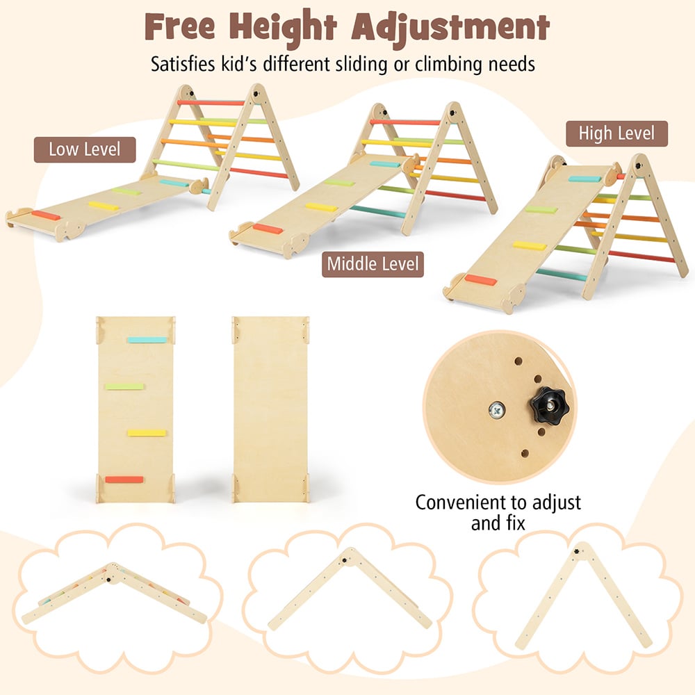 Costway Kids 7 in 1 Multicolour Climbing Playset Image 4
