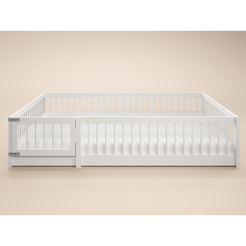 Flair Imogen Small Double White Montessori Toddler Floor Bed Image 2