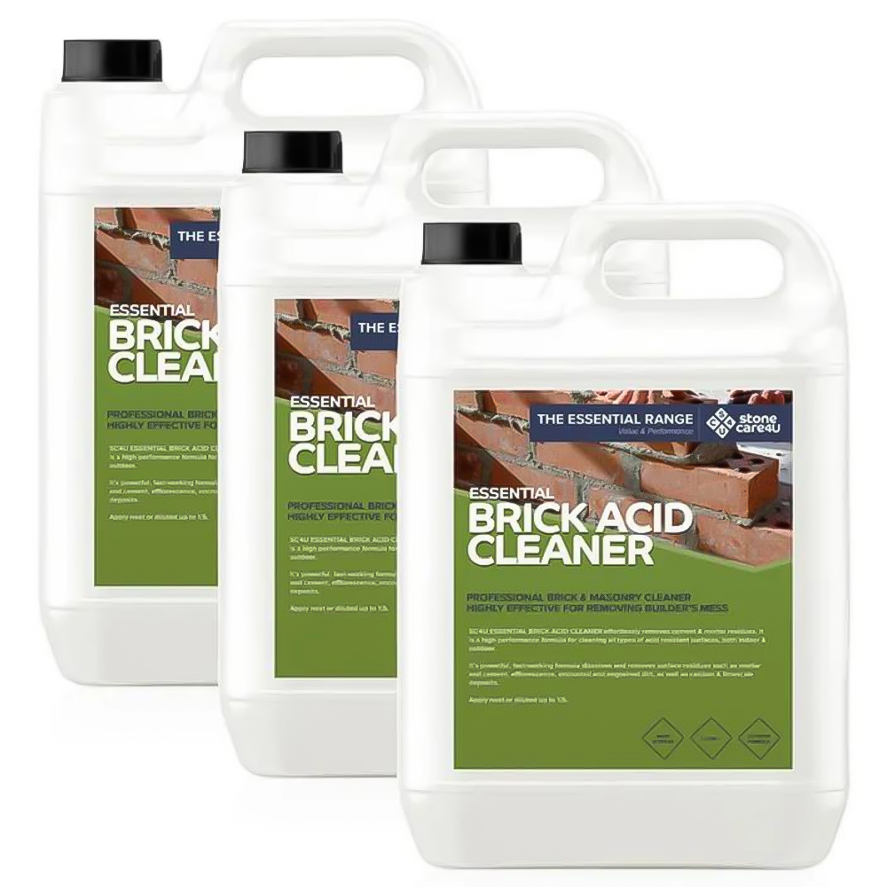 StoneCare4U Essential Brick Acid Cleaner 5L 3 Pack Image 1