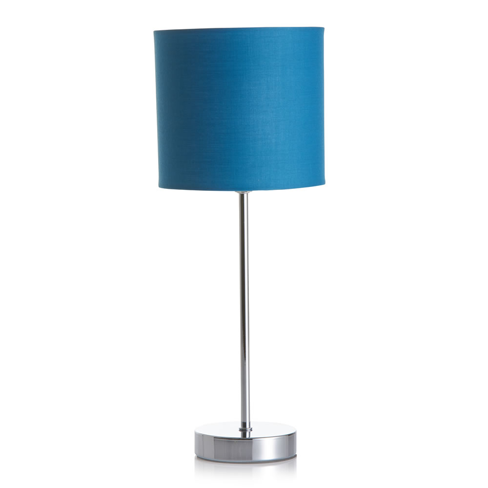 Wilko Milan Teal Table Lamp Wilko