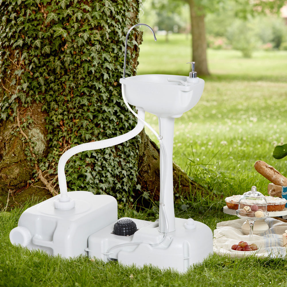 Outsunny 20L Portable Camping Sink with Soap Dispenser and Recovery Tank Image 2