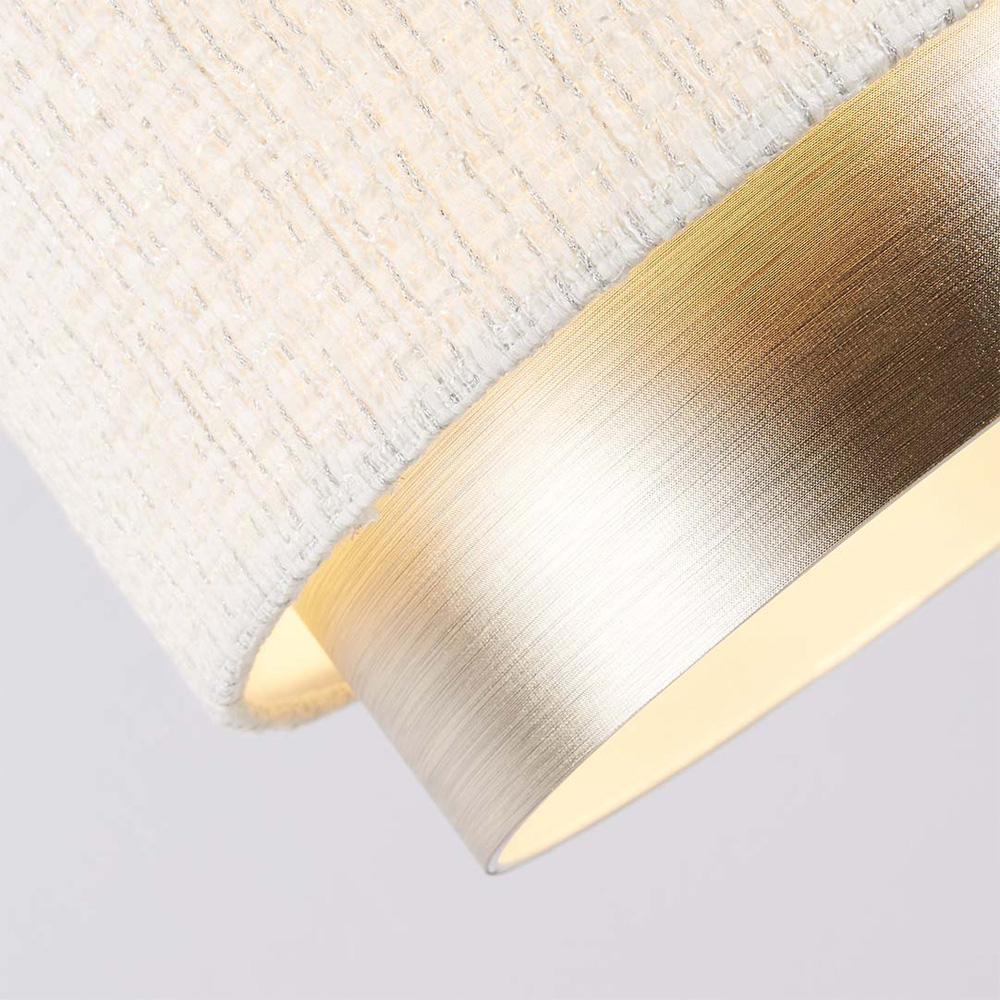 Lighting Collection Amelie 2 Tier Cream and Gold Ceiling Lamp Shade 37cm Image 4