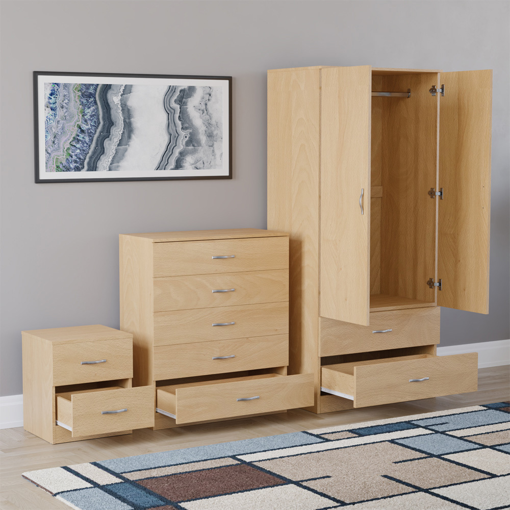 VIDA DESIGNS Riano Pine 3 Piece Bedroom Furniture Set Image 4