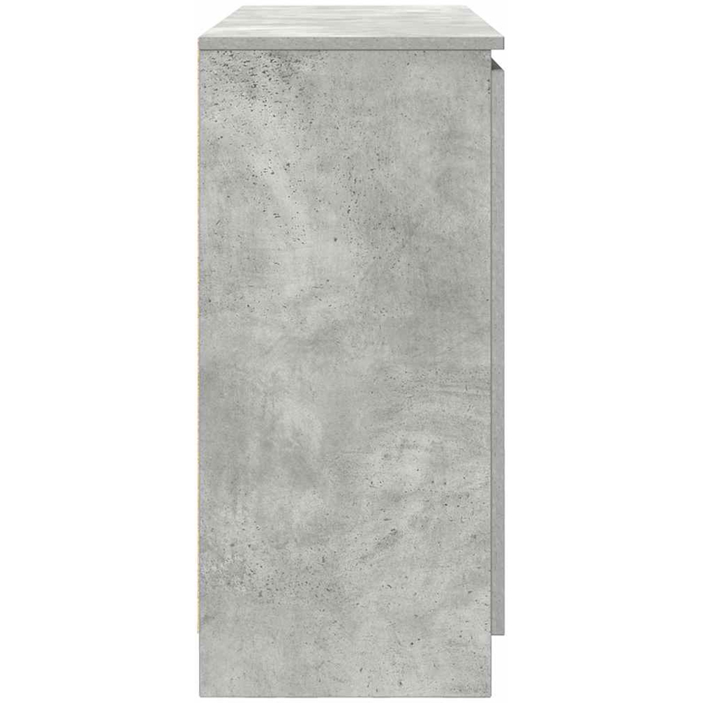 vidaXL 2 Door 4 Drawer Concrete Grey Wooden Sideboard Image 6