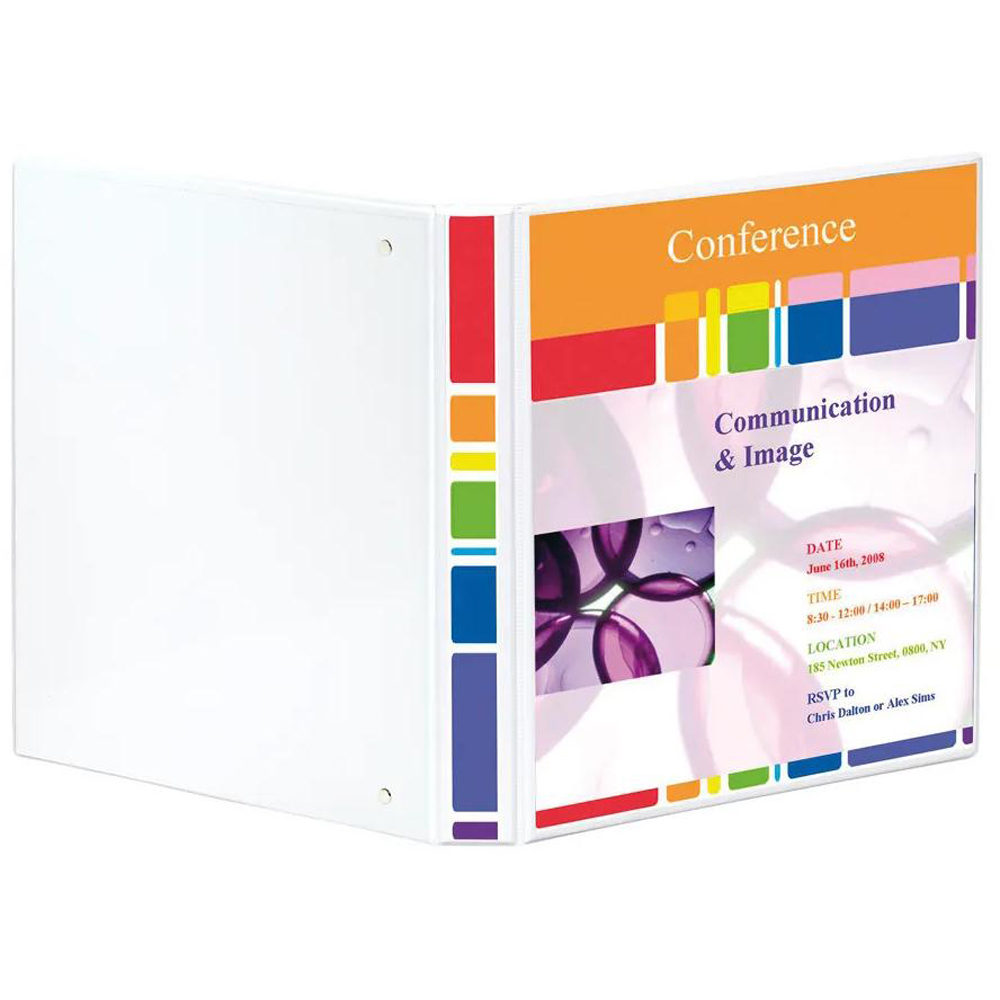 Exacompta Kreacover White PP 4D Ring Binder with 2 Pockets 30mm 10 Pack Image 9