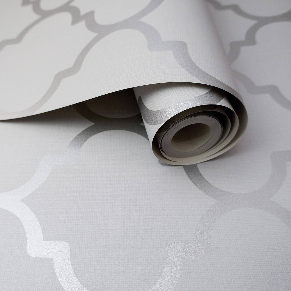 Holden Metallic Lattice Silver Wallpaper Image 2