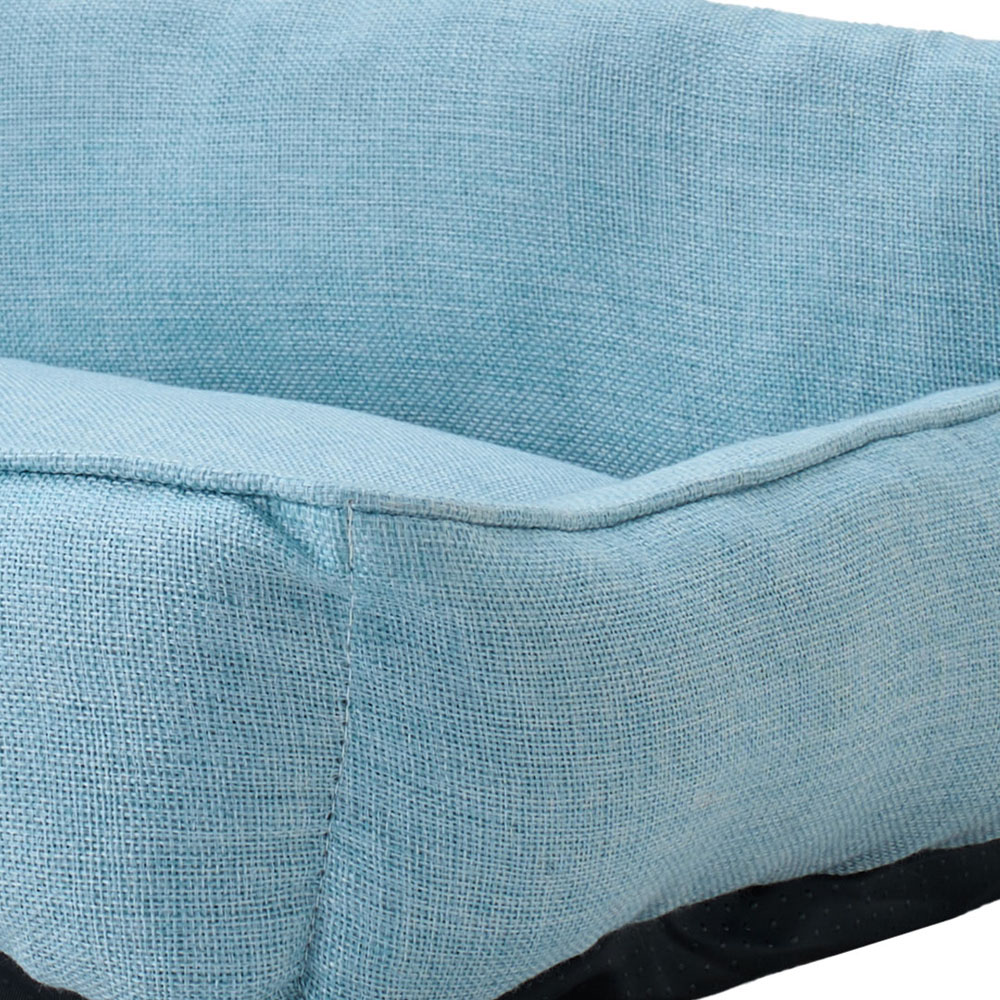 H&O Direct 55 x 41cm Blue Super Soft Small Dog Bed with Anti-Slip Bottom Image 4