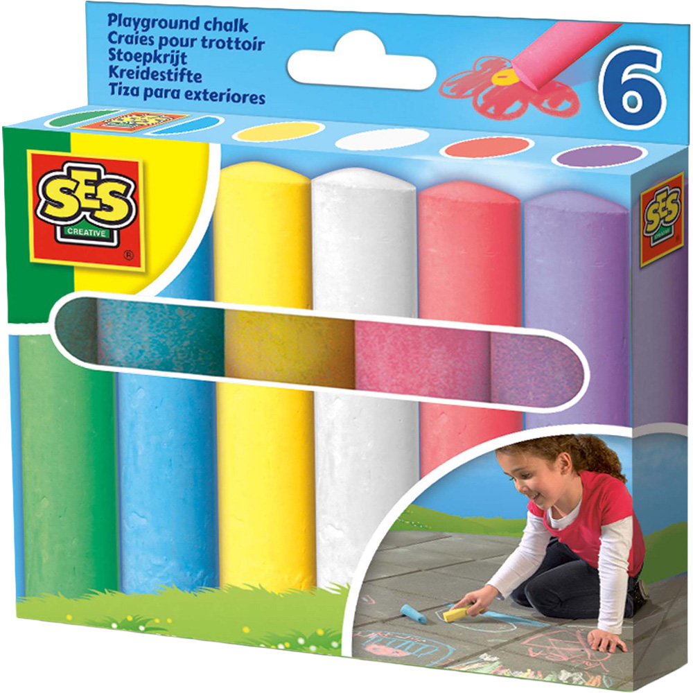SES Creative Playground Chalk 6 Pack Image 1