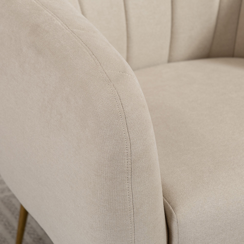 Artemis Home Stanton Beige Fabric Shell Accent Chair Image 2