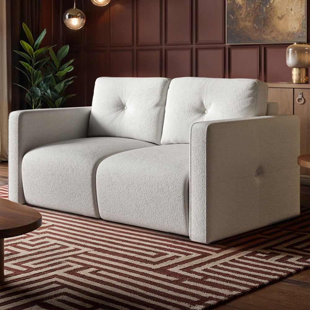 Solace+Co Wilfie 2 Seater Beige Chenille Sofa Image 1