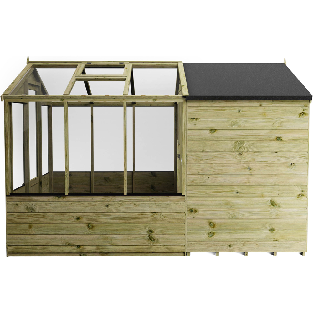 Mercia Wooden 10 x 6ft Traditional Apex Greenhouse Combi Shed Image 5