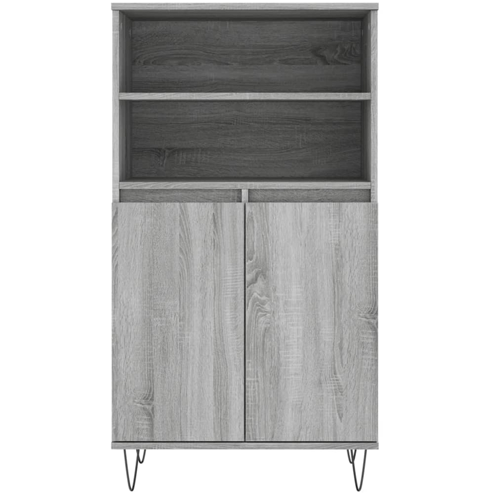 vidaXL 2 Door 2 Shelf Grey Sonoma Highboard Image 6