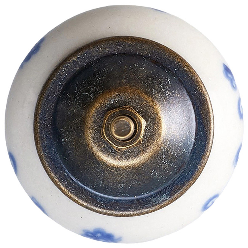 Living and Home Blue and White Porcelain Ceramic Furniture Knob 6 Pack Image 6