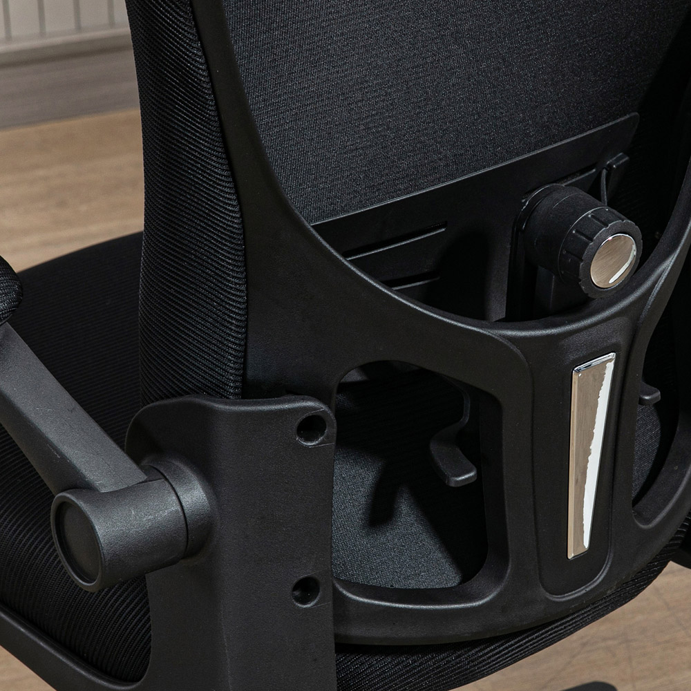 Vinsetto Black Ergonomic Mesh Office Chair with Headrest Image 3