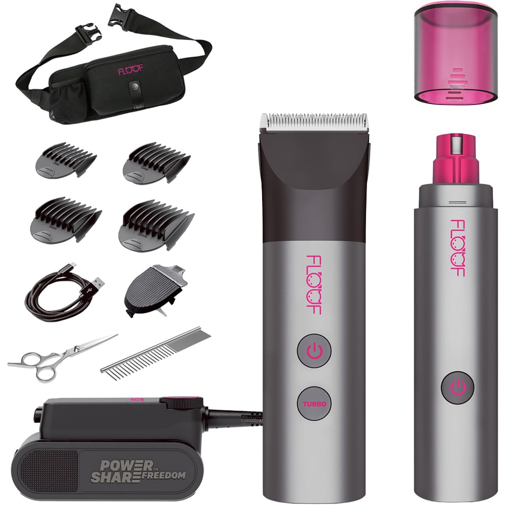 Floof FL900 Shaver and Nail Grinder Pet Grooming Kit with PowerShare Freedom Battery and Hub 20V Image 1