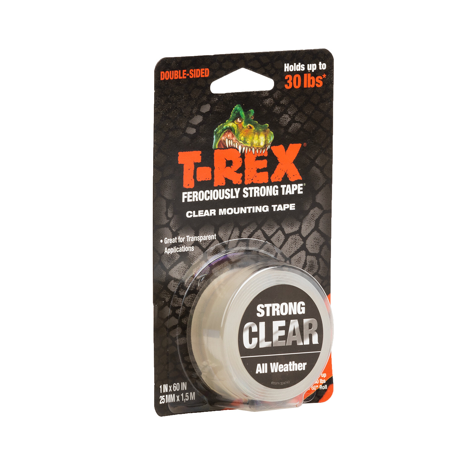 T Rex 25mm x 1.5m Clear Mounting Tape Image 2