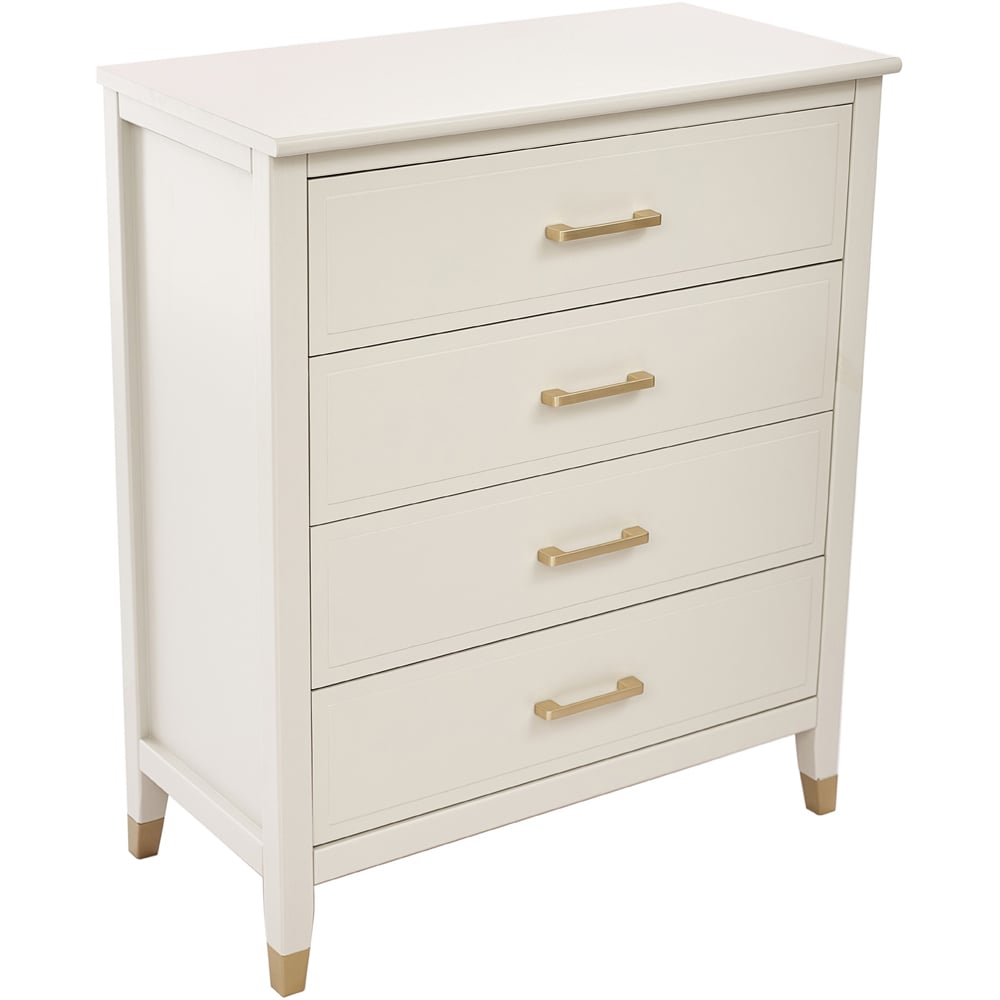 Palazzi 4 Drawer White Chest of Drawers Image 4