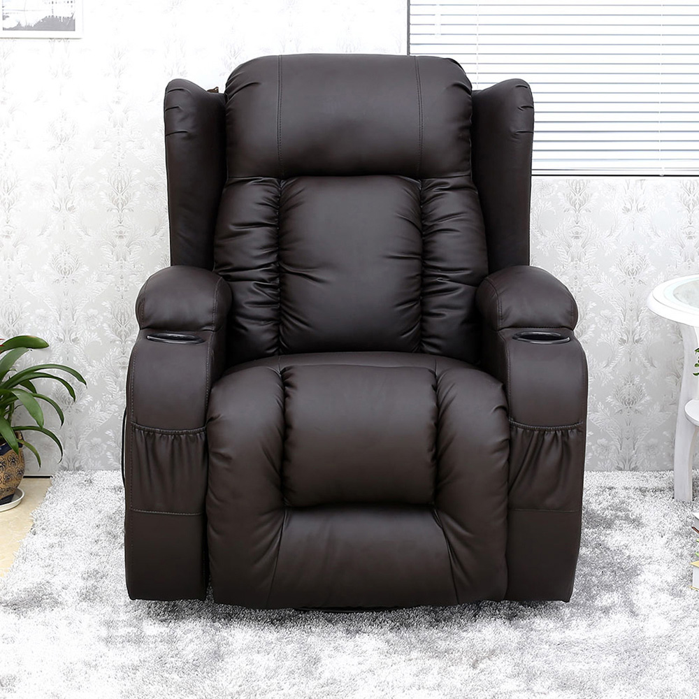 Furniture Online Caesar Brown Bonded Leather Recliner Chair Image 7