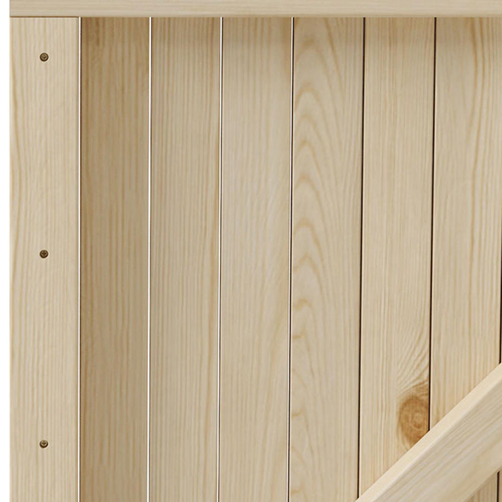 Living and Home Sturdy Wooden Garden Gate with Latch 99 x 6 x 180cm Image 6