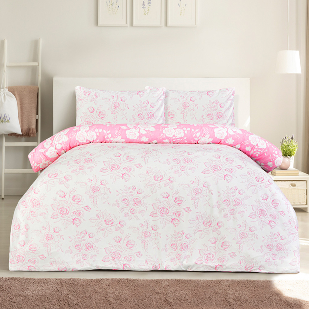 Smart Living Single Floral Toile Duvet Set Image 1
