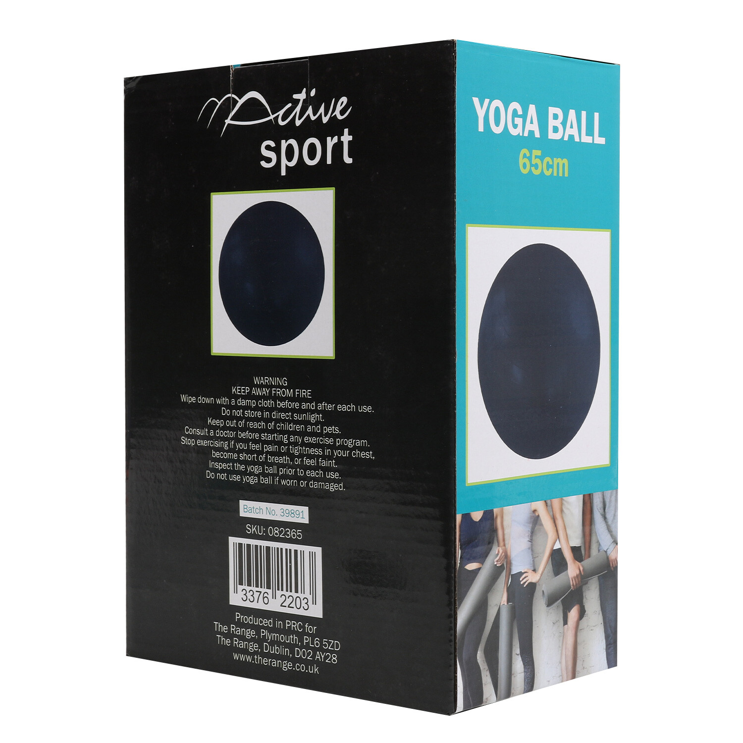 Active Sport 65cm Yoga Ball - Blue Image 6