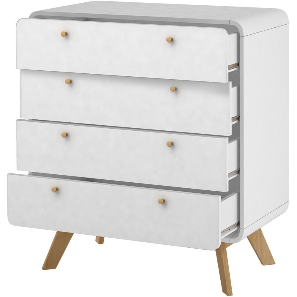 Loft24 Cassie 4 Drawer White Chest of Drawers Image 4
