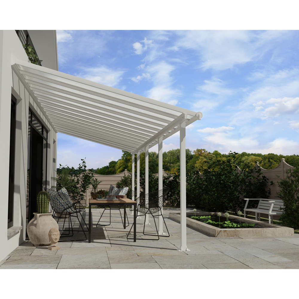 Palram Canopia Olympia White Clear 3 x 8.51m Patio Cover Image 2
