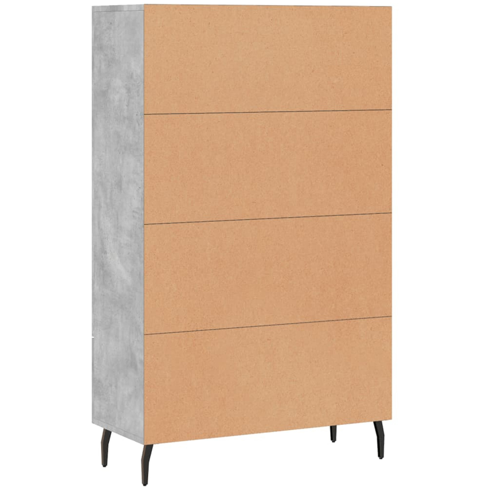 vidaXL 2 Door Single Drawer Concrete Grey Highboard Image 8