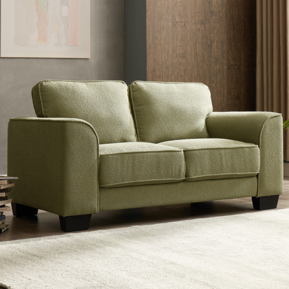 Home Detail Jada 2 Seater Sage Green Boucle Sofa Image 1