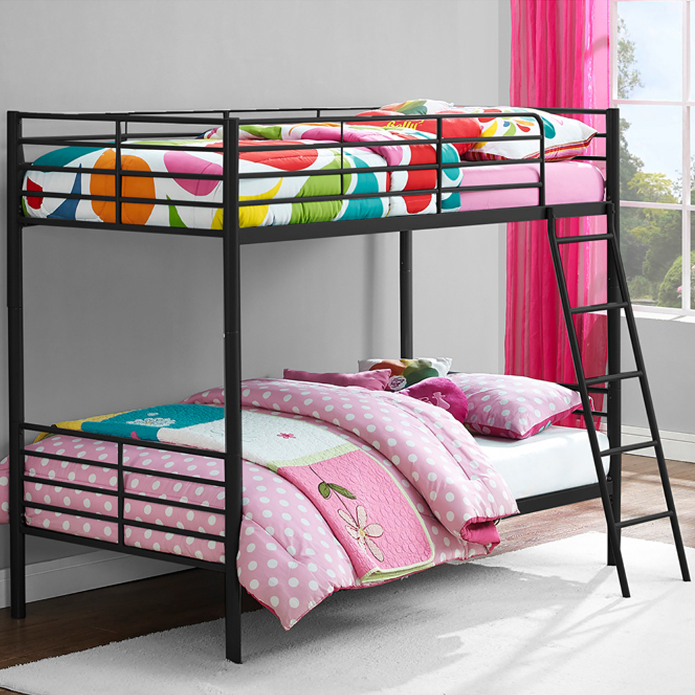Dorel Single Over Single Black Convertible Bunk Bed Image 1