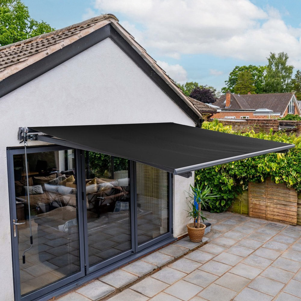 Jack Stonehouse Black Manual Awning 3 x 2.5m Image 1