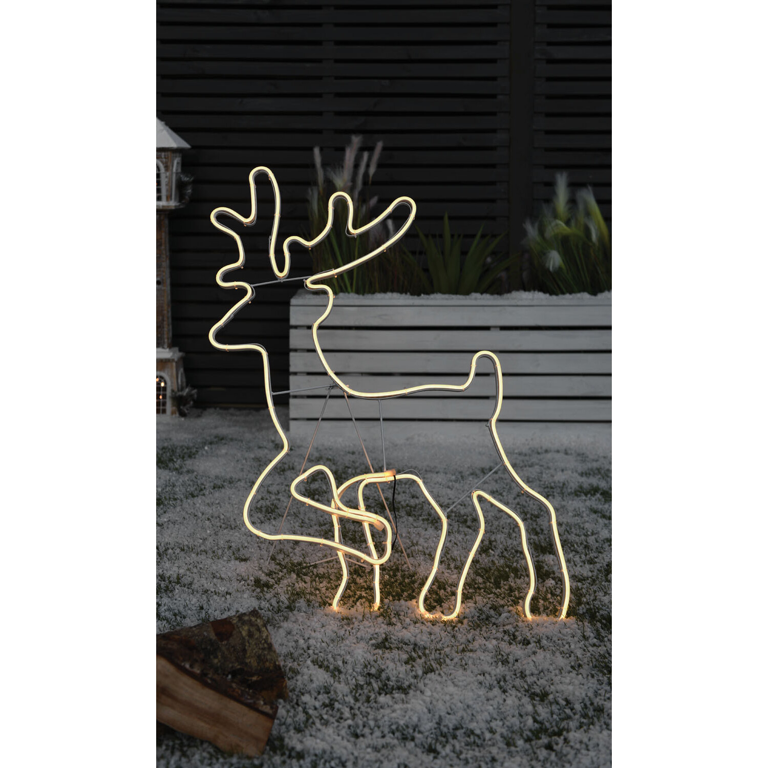 Standing LED Reindeer Rope Light - Warm White Image 3