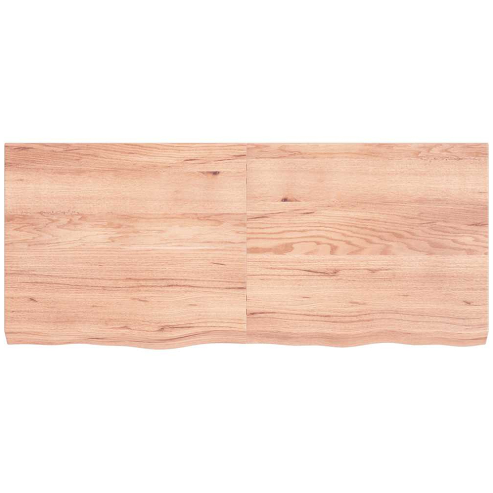 vidaXL 60 x 140cm Light Brown Oak Wood Wall Shelf Image 2