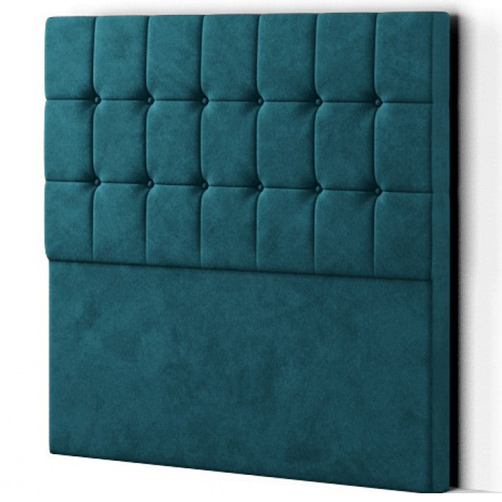 Eleganza Venezia Single Emerald Plush Floor Standing Headboard Image 2