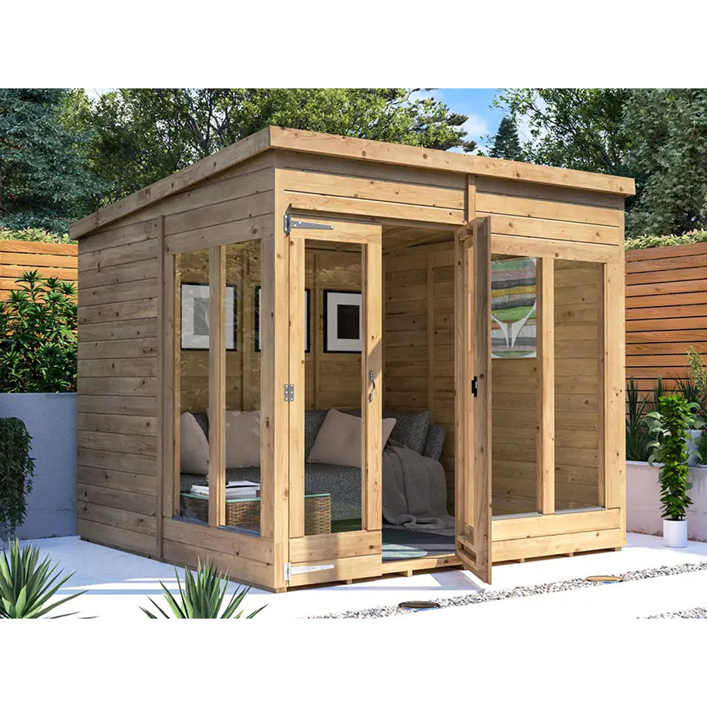 Dunster House RagePanda 8 x 8ft Modular Brown Superfelt Pent Summerhouse Image 3