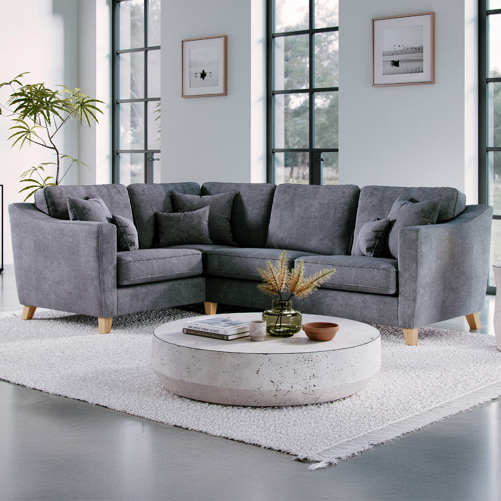 Marlon 3 Seater City Steel Right Hand Corner Sofa Image 1