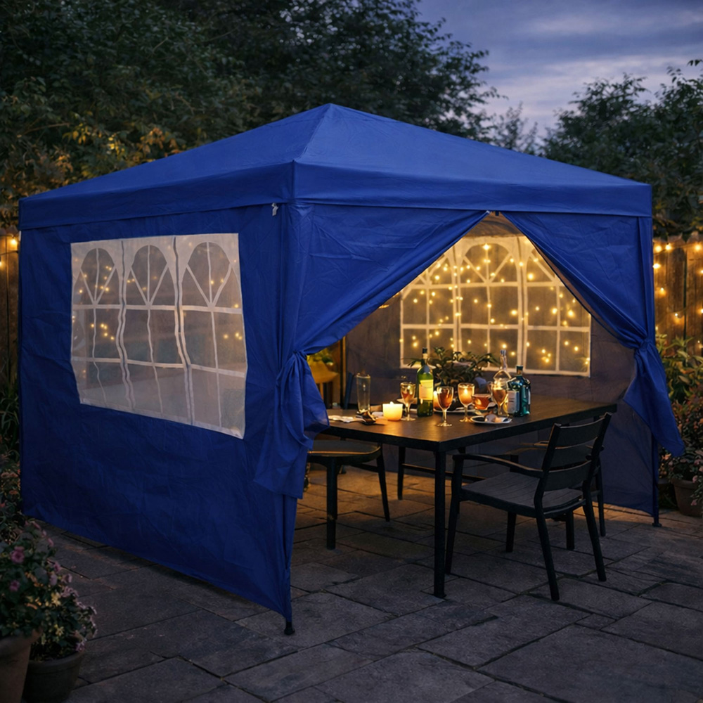 Neo Direct 3 x 3m Blue Marquee Gazebo Image 1