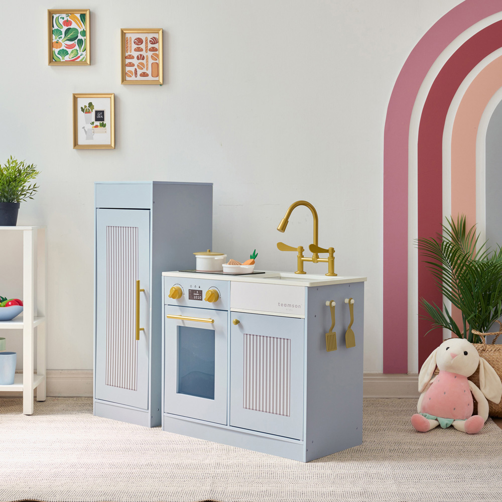 Teamson Kids Little Chef Chester Sleek Blue Play Kitchen Image 2