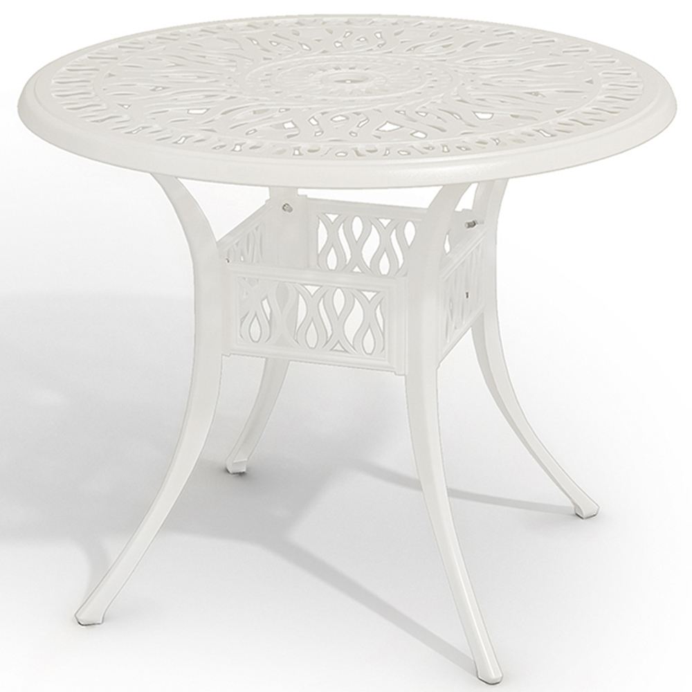 Living and Home White Round Bistro Coffee Table Image 2