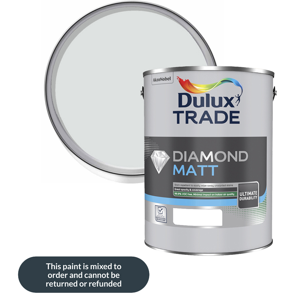 Dulux Trade Cornflower White Walls and Ceilings Diamond Matt Paint 5L Image 1