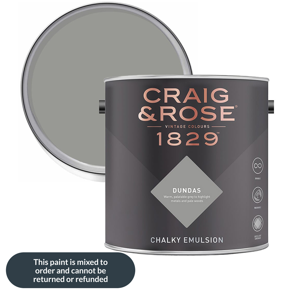 Craig & Rose 1829 Vintage Walls and Ceilings Dundas Chalky Matt Emulsion Paint 2.5L Image 1
